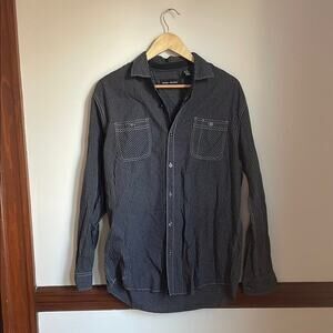 Michael Brandon Black and White Checkered Shirt